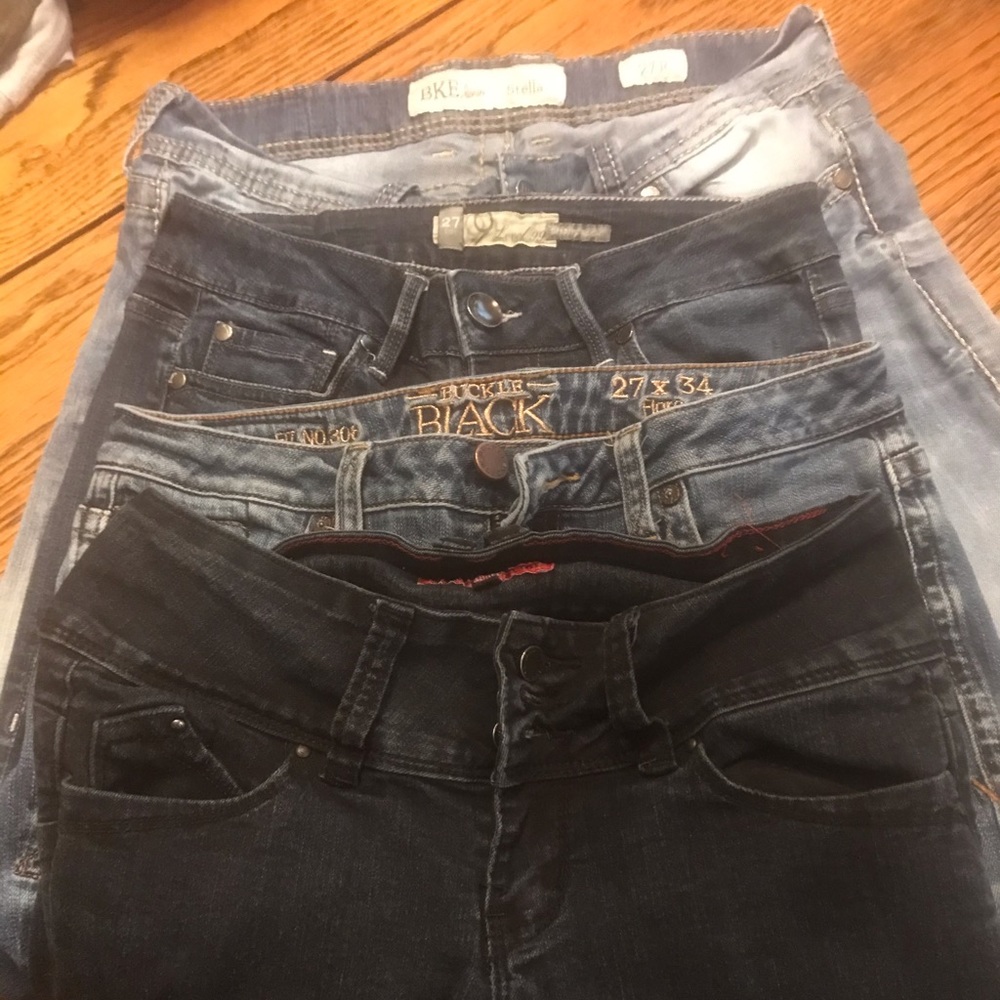 4 Pairs of Jeans,Level 99, BKE, Buckle Black, YMI
